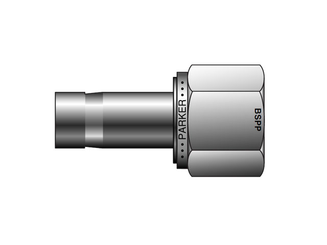 M12FA1/2R-316 A-LOK Metric Tube BSPP Female Adapter - M FA R